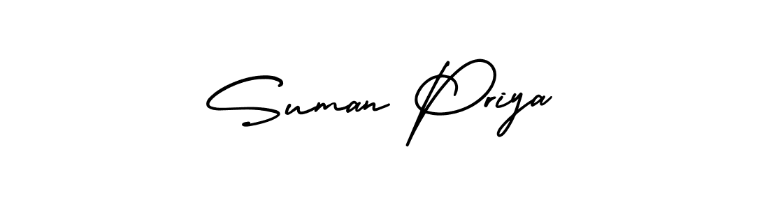 Design your own signature with our free online signature maker. With this signature software, you can create a handwritten (AmerikaSignatureDemo-Regular) signature for name Suman Priya. Suman Priya signature style 3 images and pictures png