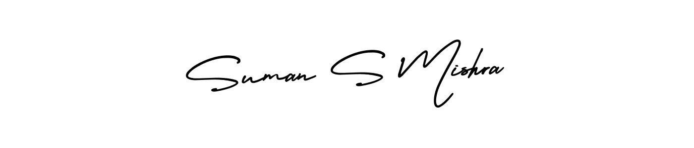 How to make Suman S Mishra signature? AmerikaSignatureDemo-Regular is a professional autograph style. Create handwritten signature for Suman S Mishra name. Suman S Mishra signature style 3 images and pictures png
