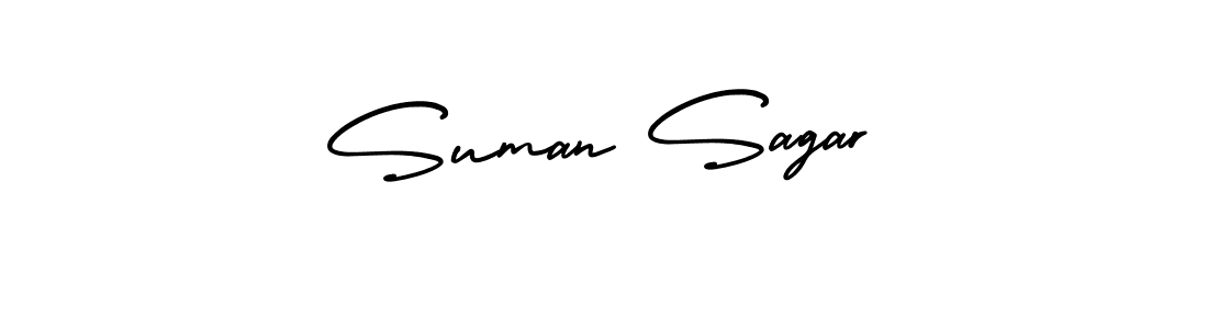Make a beautiful signature design for name Suman Sagar. Use this online signature maker to create a handwritten signature for free. Suman Sagar signature style 3 images and pictures png