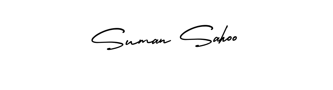 How to make Suman Sahoo name signature. Use AmerikaSignatureDemo-Regular style for creating short signs online. This is the latest handwritten sign. Suman Sahoo signature style 3 images and pictures png