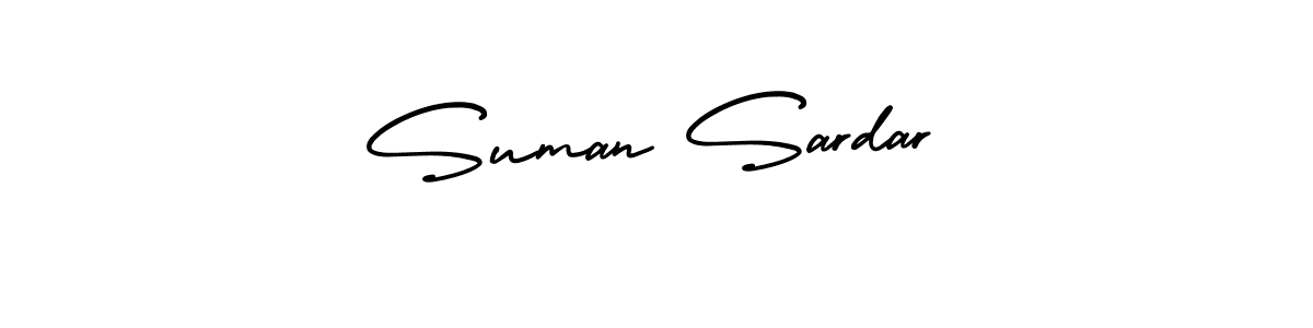 How to make Suman Sardar name signature. Use AmerikaSignatureDemo-Regular style for creating short signs online. This is the latest handwritten sign. Suman Sardar signature style 3 images and pictures png