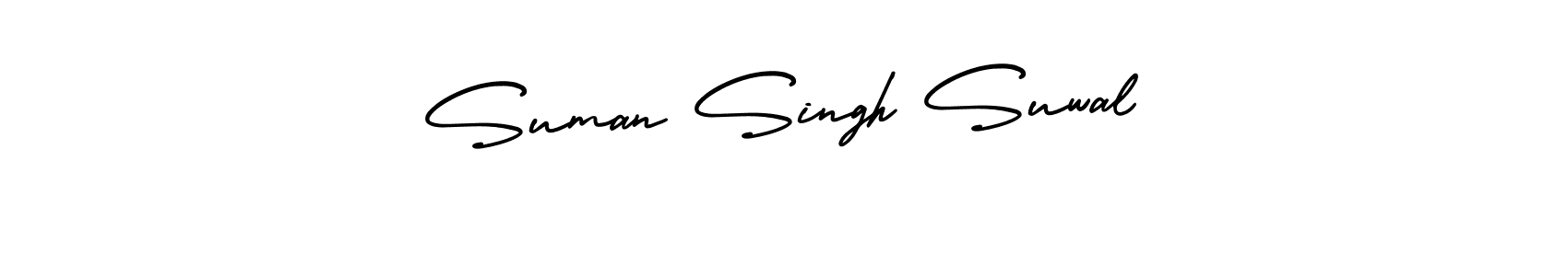 Suman Singh Suwal stylish signature style. Best Handwritten Sign (AmerikaSignatureDemo-Regular) for my name. Handwritten Signature Collection Ideas for my name Suman Singh Suwal. Suman Singh Suwal signature style 3 images and pictures png
