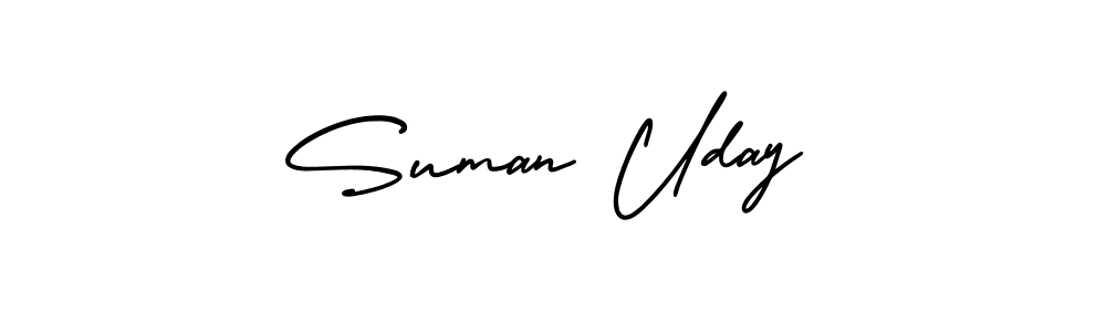 AmerikaSignatureDemo-Regular is a professional signature style that is perfect for those who want to add a touch of class to their signature. It is also a great choice for those who want to make their signature more unique. Get Suman Uday name to fancy signature for free. Suman Uday signature style 3 images and pictures png