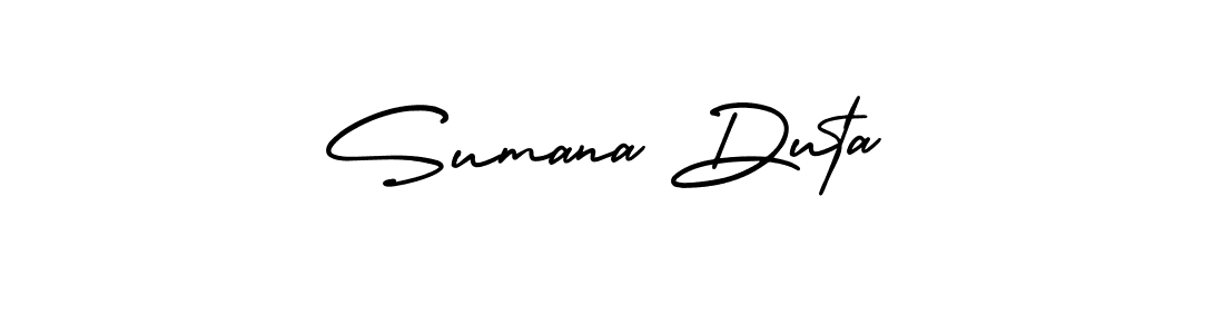 Sumana Duta stylish signature style. Best Handwritten Sign (AmerikaSignatureDemo-Regular) for my name. Handwritten Signature Collection Ideas for my name Sumana Duta. Sumana Duta signature style 3 images and pictures png