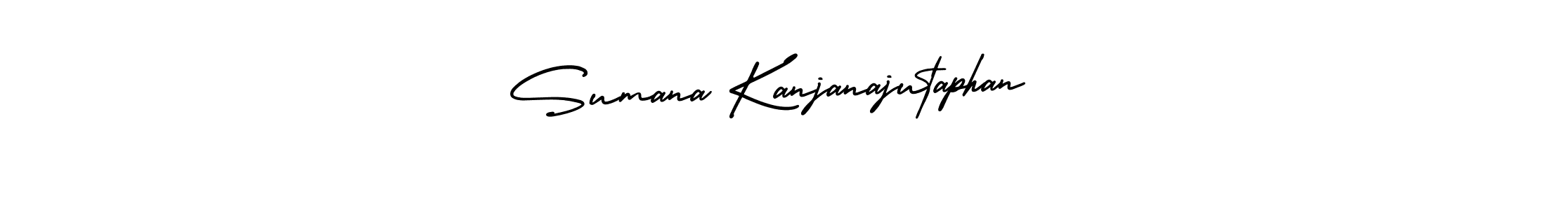 How to make Sumana Kanjanajutaphan name signature. Use AmerikaSignatureDemo-Regular style for creating short signs online. This is the latest handwritten sign. Sumana Kanjanajutaphan signature style 3 images and pictures png