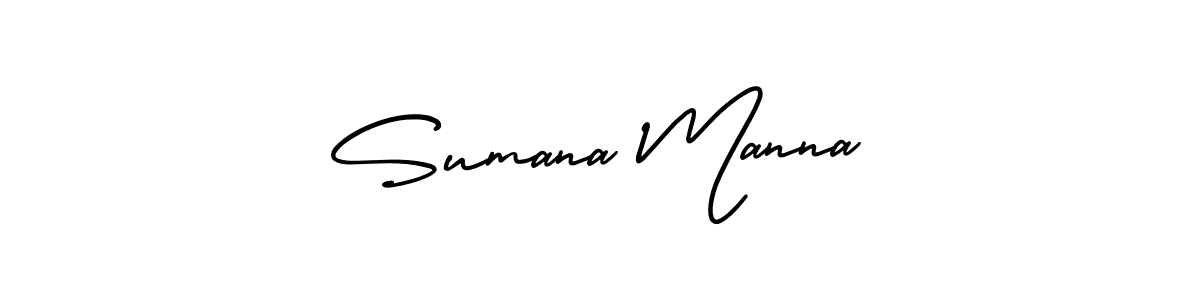 Also You can easily find your signature by using the search form. We will create Sumana Manna name handwritten signature images for you free of cost using AmerikaSignatureDemo-Regular sign style. Sumana Manna signature style 3 images and pictures png