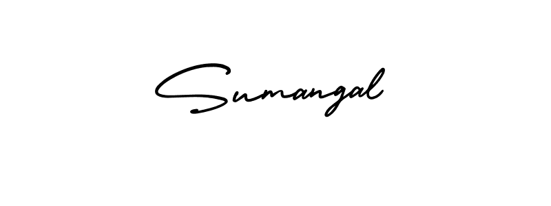 Make a beautiful signature design for name Sumangal. With this signature (AmerikaSignatureDemo-Regular) style, you can create a handwritten signature for free. Sumangal signature style 3 images and pictures png