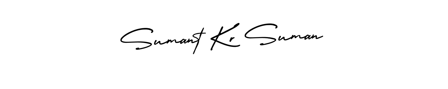 You should practise on your own different ways (AmerikaSignatureDemo-Regular) to write your name (Sumant Kr Suman) in signature. don't let someone else do it for you. Sumant Kr Suman signature style 3 images and pictures png