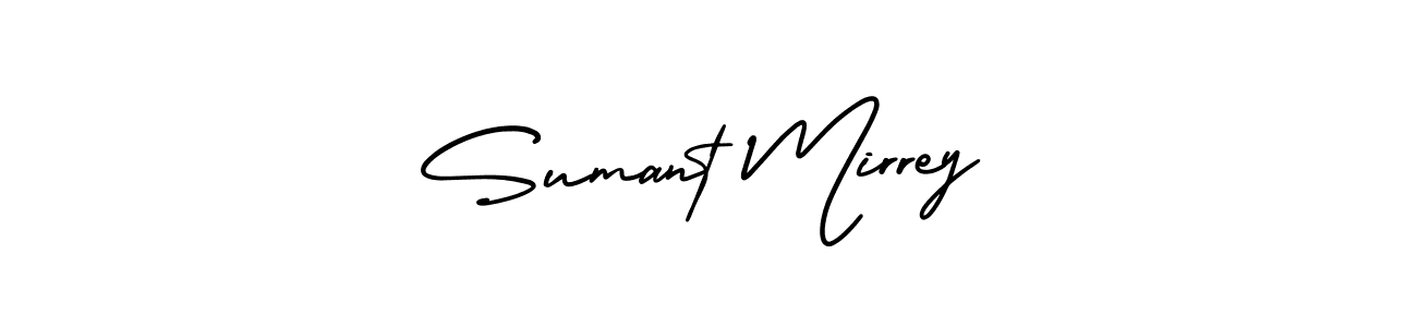 How to make Sumant Mirrey name signature. Use AmerikaSignatureDemo-Regular style for creating short signs online. This is the latest handwritten sign. Sumant Mirrey signature style 3 images and pictures png