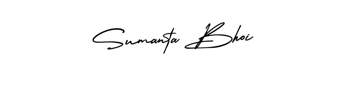 Design your own signature with our free online signature maker. With this signature software, you can create a handwritten (AmerikaSignatureDemo-Regular) signature for name Sumanta Bhoi. Sumanta Bhoi signature style 3 images and pictures png