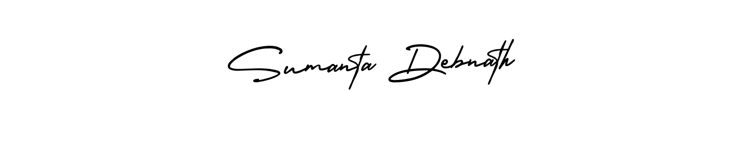 How to make Sumanta Debnath signature? AmerikaSignatureDemo-Regular is a professional autograph style. Create handwritten signature for Sumanta Debnath name. Sumanta Debnath signature style 3 images and pictures png