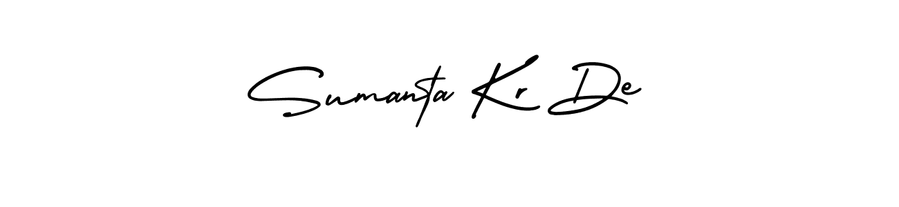 Use a signature maker to create a handwritten signature online. With this signature software, you can design (AmerikaSignatureDemo-Regular) your own signature for name Sumanta Kr De. Sumanta Kr De signature style 3 images and pictures png