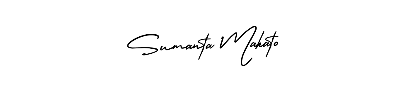 How to Draw Sumanta Mahato signature style? AmerikaSignatureDemo-Regular is a latest design signature styles for name Sumanta Mahato. Sumanta Mahato signature style 3 images and pictures png