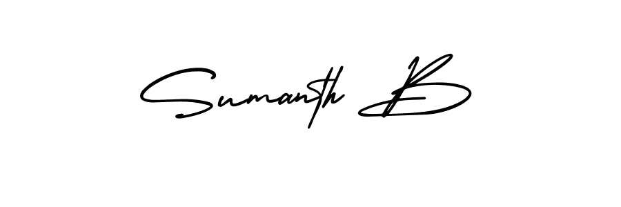 Also we have Sumanth B name is the best signature style. Create professional handwritten signature collection using AmerikaSignatureDemo-Regular autograph style. Sumanth B signature style 3 images and pictures png