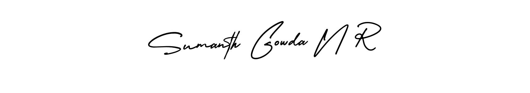 Create a beautiful signature design for name Sumanth Gowda N R. With this signature (AmerikaSignatureDemo-Regular) fonts, you can make a handwritten signature for free. Sumanth Gowda N R signature style 3 images and pictures png