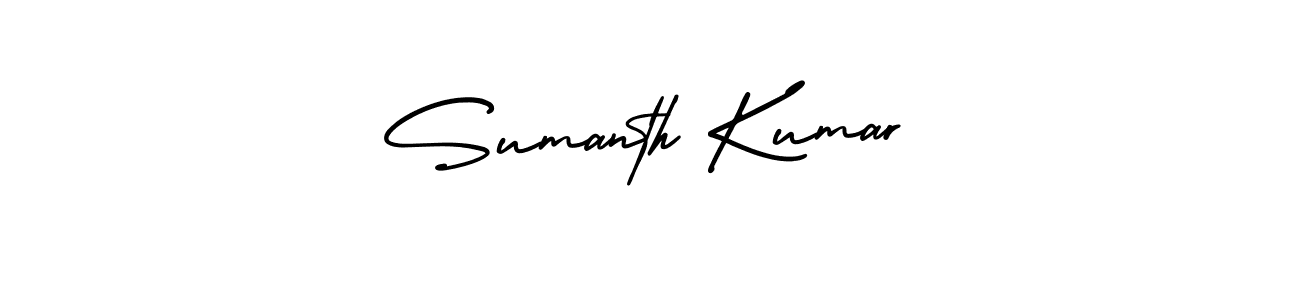 Design your own signature with our free online signature maker. With this signature software, you can create a handwritten (AmerikaSignatureDemo-Regular) signature for name Sumanth Kumar. Sumanth Kumar signature style 3 images and pictures png