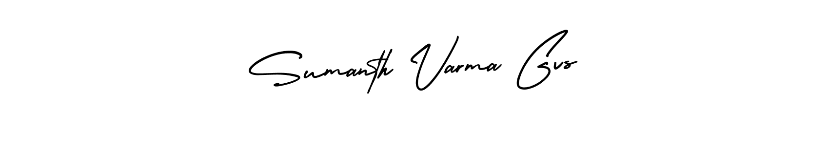 Sumanth Varma Gvs stylish signature style. Best Handwritten Sign (AmerikaSignatureDemo-Regular) for my name. Handwritten Signature Collection Ideas for my name Sumanth Varma Gvs. Sumanth Varma Gvs signature style 3 images and pictures png
