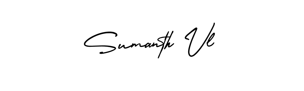 Best and Professional Signature Style for Sumanth Vl. AmerikaSignatureDemo-Regular Best Signature Style Collection. Sumanth Vl signature style 3 images and pictures png