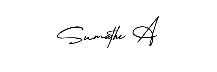 Make a beautiful signature design for name Sumathi A. Use this online signature maker to create a handwritten signature for free. Sumathi A signature style 3 images and pictures png