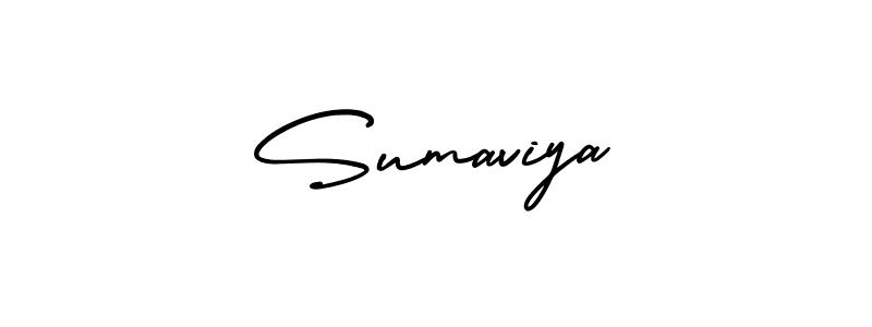 Design your own signature with our free online signature maker. With this signature software, you can create a handwritten (AmerikaSignatureDemo-Regular) signature for name Sumaviya. Sumaviya signature style 3 images and pictures png