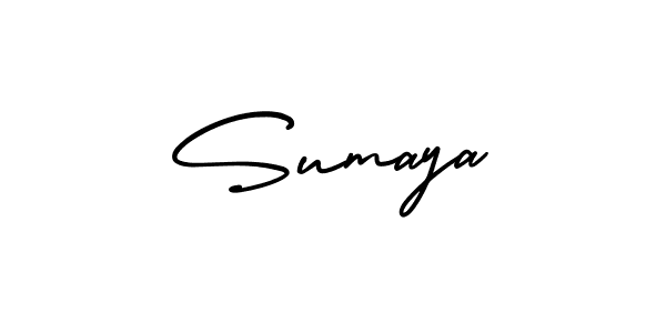 Make a beautiful signature design for name Sumaya. With this signature (AmerikaSignatureDemo-Regular) style, you can create a handwritten signature for free. Sumaya signature style 3 images and pictures png