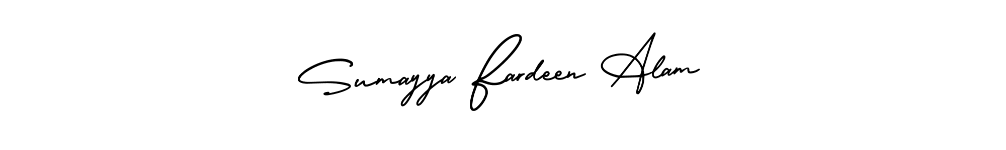 AmerikaSignatureDemo-Regular is a professional signature style that is perfect for those who want to add a touch of class to their signature. It is also a great choice for those who want to make their signature more unique. Get Sumayya Fardeen Alam name to fancy signature for free. Sumayya Fardeen Alam signature style 3 images and pictures png