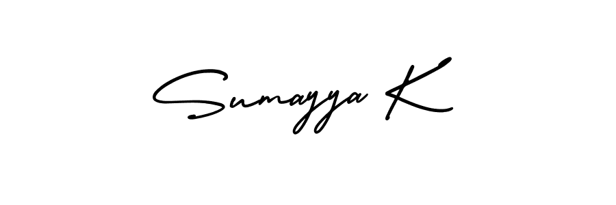 Make a beautiful signature design for name Sumayya K. Use this online signature maker to create a handwritten signature for free. Sumayya K signature style 3 images and pictures png