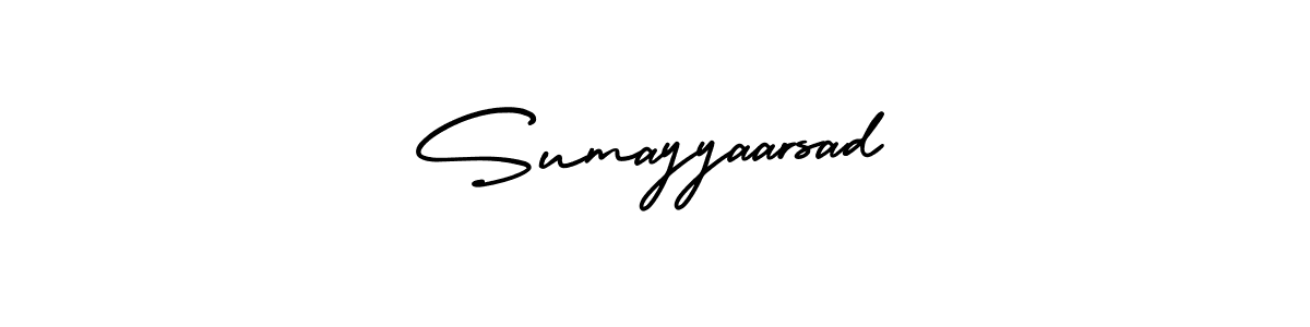Use a signature maker to create a handwritten signature online. With this signature software, you can design (AmerikaSignatureDemo-Regular) your own signature for name Sumayyaarsad. Sumayyaarsad signature style 3 images and pictures png