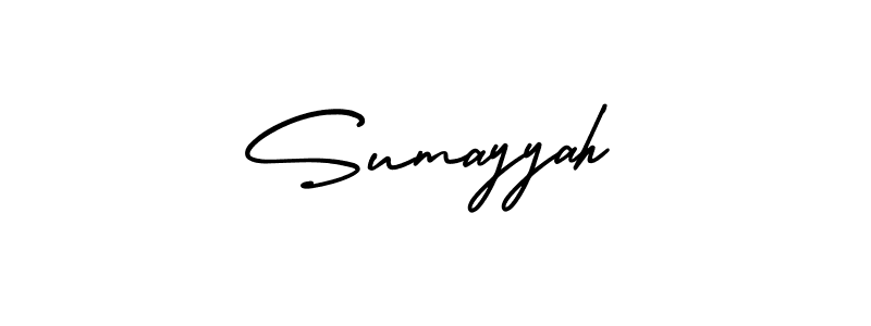 Also we have Sumayyah name is the best signature style. Create professional handwritten signature collection using AmerikaSignatureDemo-Regular autograph style. Sumayyah signature style 3 images and pictures png