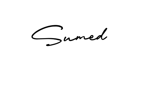 Make a beautiful signature design for name Sumed. With this signature (AmerikaSignatureDemo-Regular) style, you can create a handwritten signature for free. Sumed signature style 3 images and pictures png