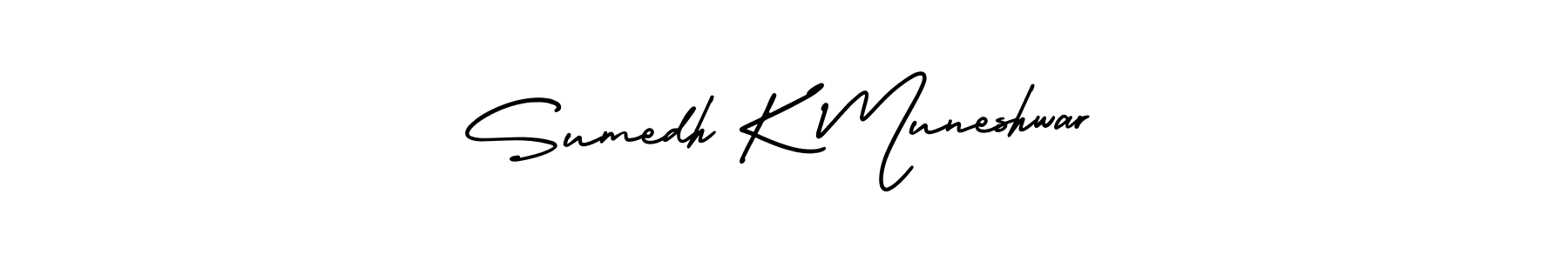 How to make Sumedh K Muneshwar signature? AmerikaSignatureDemo-Regular is a professional autograph style. Create handwritten signature for Sumedh K Muneshwar name. Sumedh K Muneshwar signature style 3 images and pictures png