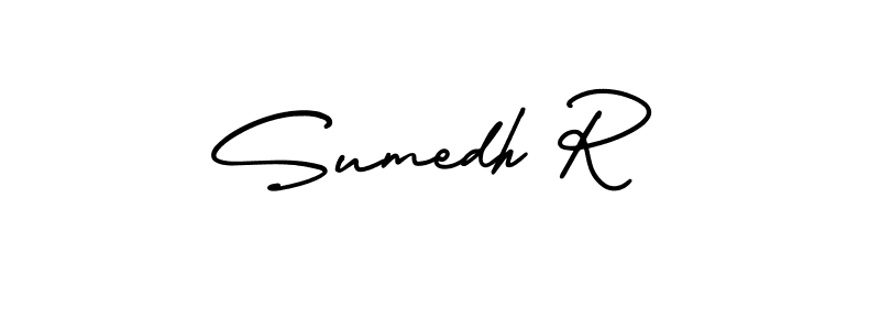 Sumedh R stylish signature style. Best Handwritten Sign (AmerikaSignatureDemo-Regular) for my name. Handwritten Signature Collection Ideas for my name Sumedh R. Sumedh R signature style 3 images and pictures png