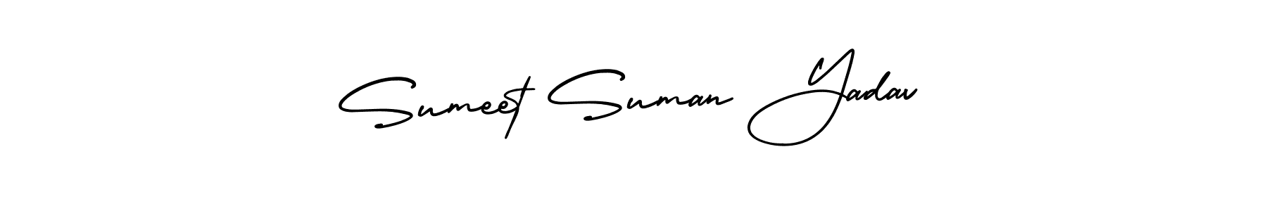 Design your own signature with our free online signature maker. With this signature software, you can create a handwritten (AmerikaSignatureDemo-Regular) signature for name Sumeet Suman Yadav. Sumeet Suman Yadav signature style 3 images and pictures png