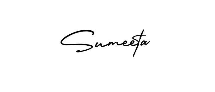 How to make Sumeeta name signature. Use AmerikaSignatureDemo-Regular style for creating short signs online. This is the latest handwritten sign. Sumeeta signature style 3 images and pictures png