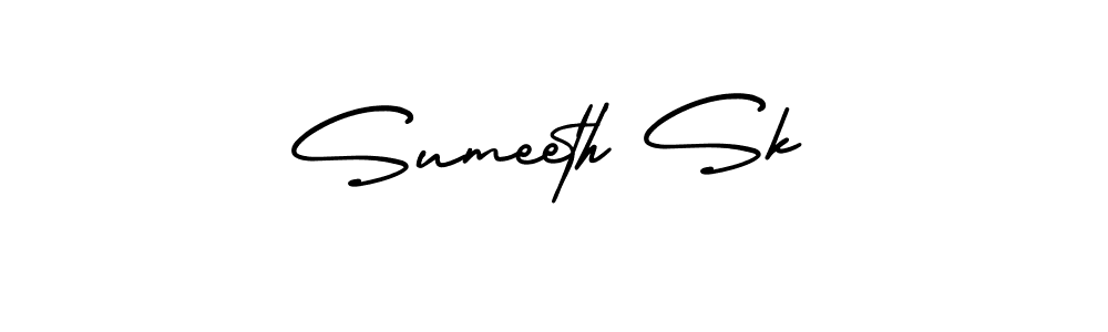 Make a beautiful signature design for name Sumeeth Sk. With this signature (AmerikaSignatureDemo-Regular) style, you can create a handwritten signature for free. Sumeeth Sk signature style 3 images and pictures png