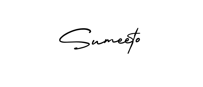It looks lik you need a new signature style for name Sumeeto. Design unique handwritten (AmerikaSignatureDemo-Regular) signature with our free signature maker in just a few clicks. Sumeeto signature style 3 images and pictures png