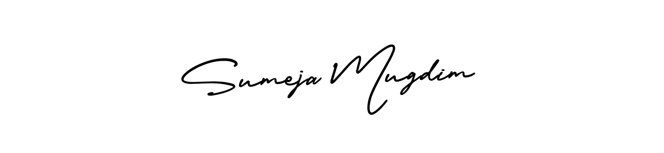 How to Draw Sumeja Mugdim signature style? AmerikaSignatureDemo-Regular is a latest design signature styles for name Sumeja Mugdim. Sumeja Mugdim signature style 3 images and pictures png