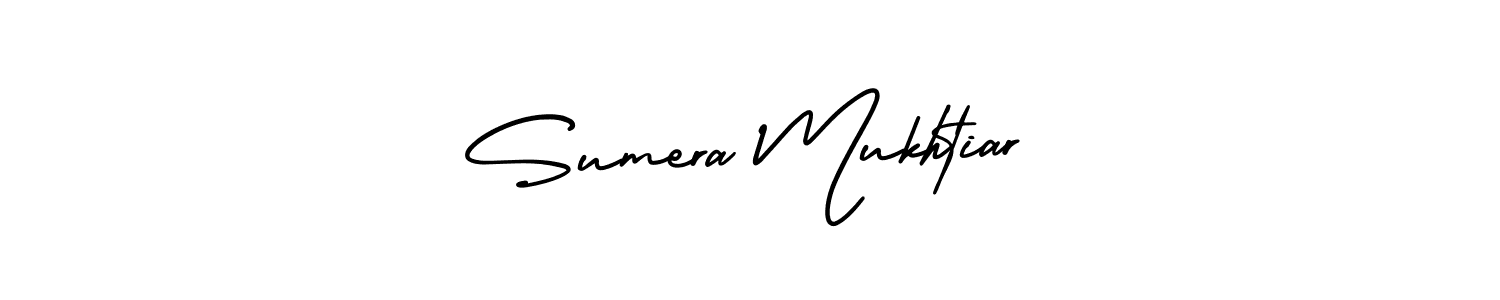 Create a beautiful signature design for name Sumera Mukhtiar. With this signature (AmerikaSignatureDemo-Regular) fonts, you can make a handwritten signature for free. Sumera Mukhtiar signature style 3 images and pictures png