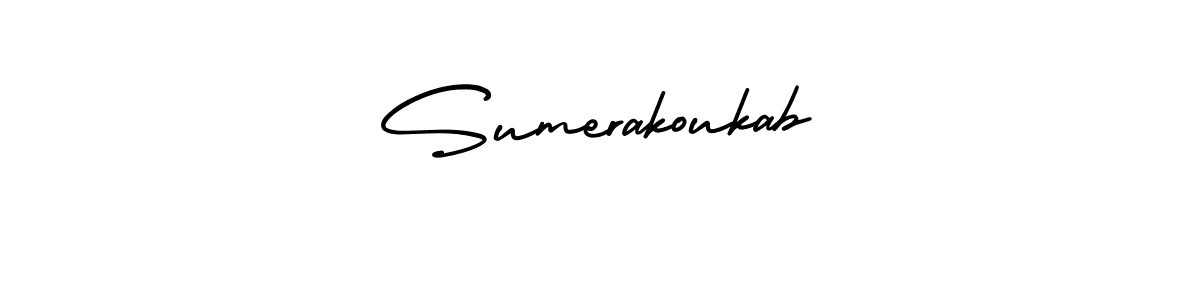 Create a beautiful signature design for name Sumerakoukab. With this signature (AmerikaSignatureDemo-Regular) fonts, you can make a handwritten signature for free. Sumerakoukab signature style 3 images and pictures png