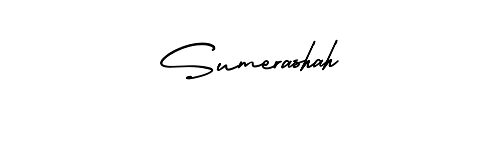 AmerikaSignatureDemo-Regular is a professional signature style that is perfect for those who want to add a touch of class to their signature. It is also a great choice for those who want to make their signature more unique. Get Sumerashah name to fancy signature for free. Sumerashah signature style 3 images and pictures png