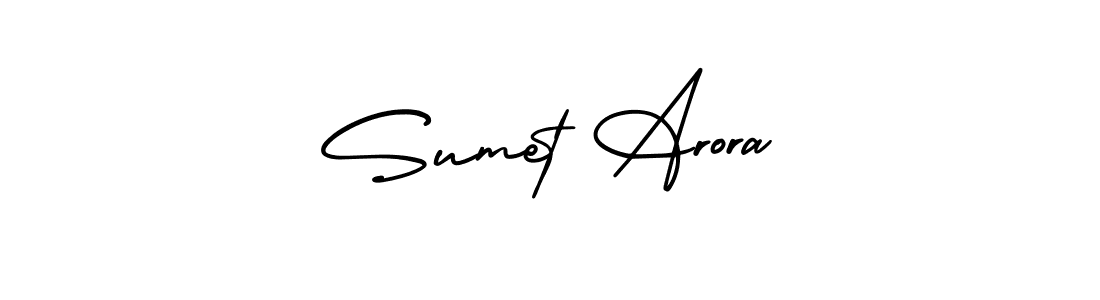How to make Sumet Arora name signature. Use AmerikaSignatureDemo-Regular style for creating short signs online. This is the latest handwritten sign. Sumet Arora signature style 3 images and pictures png