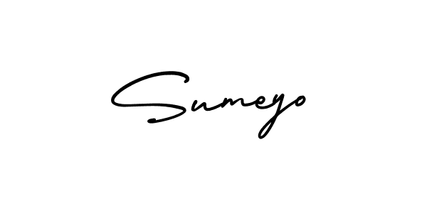How to make Sumeyo name signature. Use AmerikaSignatureDemo-Regular style for creating short signs online. This is the latest handwritten sign. Sumeyo signature style 3 images and pictures png
