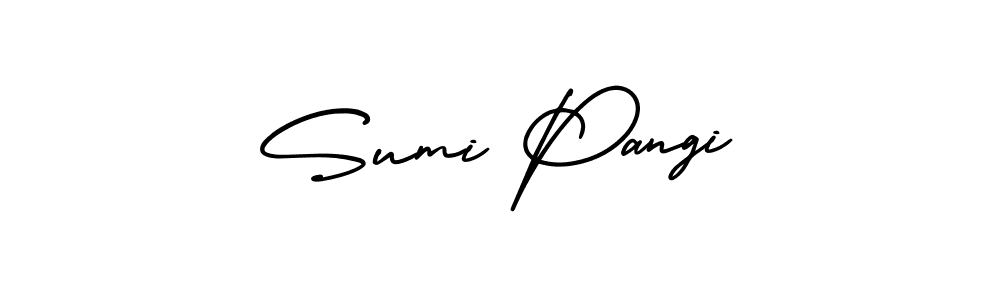 Make a beautiful signature design for name Sumi Pangi. With this signature (AmerikaSignatureDemo-Regular) style, you can create a handwritten signature for free. Sumi Pangi signature style 3 images and pictures png