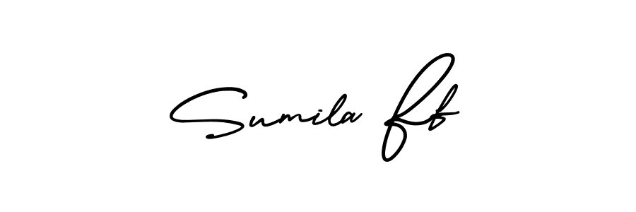 Design your own signature with our free online signature maker. With this signature software, you can create a handwritten (AmerikaSignatureDemo-Regular) signature for name Sumila Ff. Sumila Ff signature style 3 images and pictures png