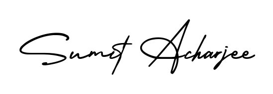 Give your name Sumit Acharjee an exquisite flair with the AmerikaSignatureDemo-Regular script font. Ideal for contracts, resumes, and formal letterheads. Sumit Acharjee signature style 3 images and pictures png