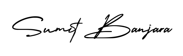 Stand out with a creative autograph for Sumit Banjara. The AmerikaSignatureDemo-Regular styling blends modern aesthetics with classic signature flourishes. Sumit Banjara signature style 3 images and pictures png