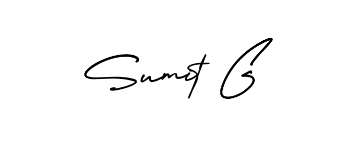 Use a signature maker to create a handwritten signature online. With this signature software, you can design (AmerikaSignatureDemo-Regular) your own signature for name Sumit G. Sumit G signature style 3 images and pictures png