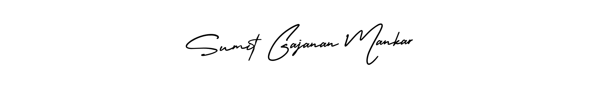 The best way (AmerikaSignatureDemo-Regular) to make a short signature is to pick only two or three words in your name. The name Sumit Gajanan Mankar include a total of six letters. For converting this name. Sumit Gajanan Mankar signature style 3 images and pictures png
