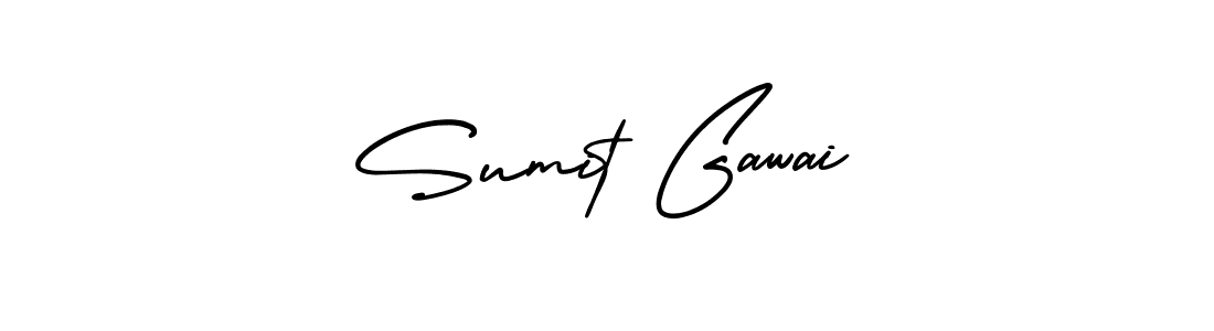 You should practise on your own different ways (AmerikaSignatureDemo-Regular) to write your name (Sumit Gawai) in signature. don't let someone else do it for you. Sumit Gawai signature style 3 images and pictures png