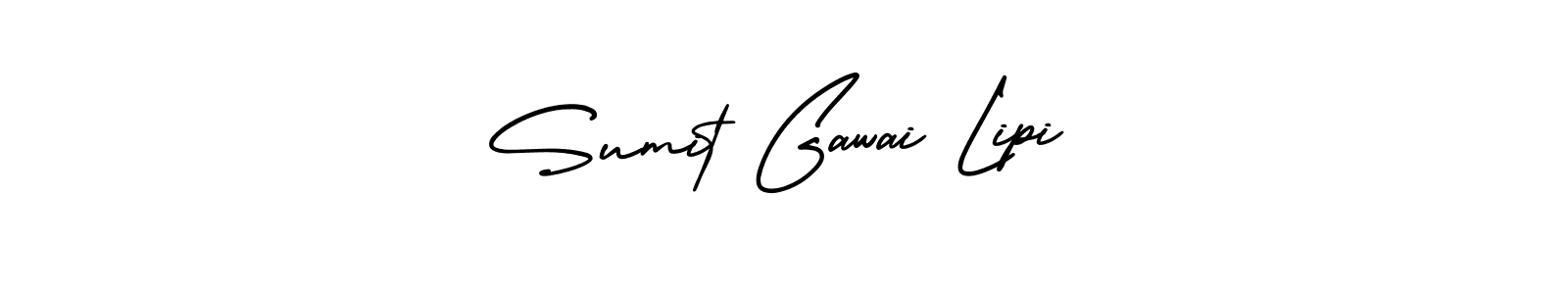 Create a beautiful signature design for name Sumit Gawai Lipi. With this signature (AmerikaSignatureDemo-Regular) fonts, you can make a handwritten signature for free. Sumit Gawai Lipi signature style 3 images and pictures png